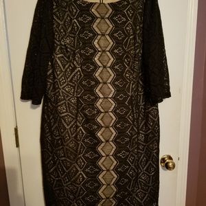 Women's Plus Size 3/4 Sleeve Lace Melonie Dress